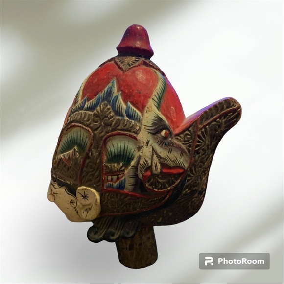 Fabulous, Antique, Hand-Made Puppet Head - Picture 4 of 9